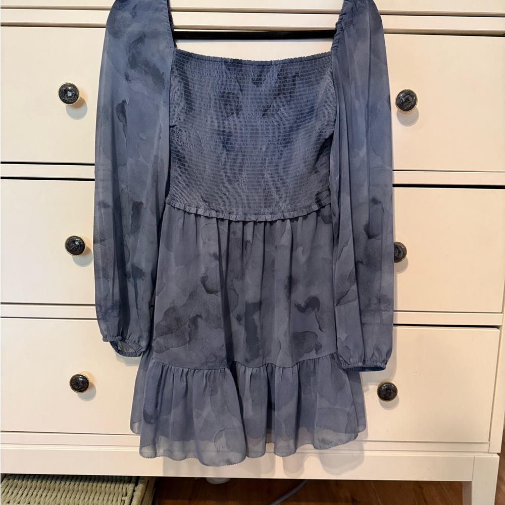 Wilfred Long Sleeve Dress in Slate Blue